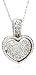 14k White Gold Pave Diamond Pendant (.20 cttw, J Color, I2 Clarity), 18
