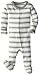 L'ovedbaby Unisex Baby Organic Snap Footie (Seafoam Stripe, 0-3m)
