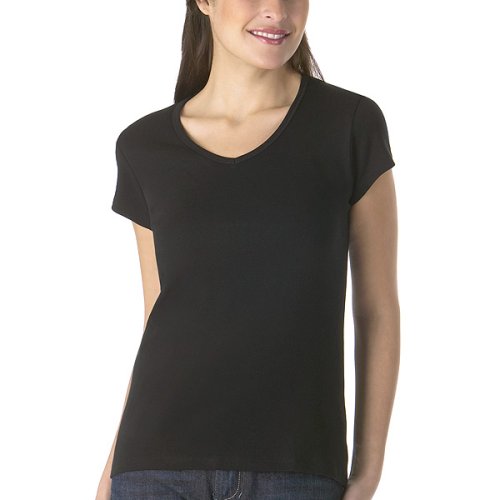 Merona® Ribbed V-Neck Top - Ebony
