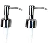 Stainless Steel Soap and Lotion Replacement Pump- Two Pack