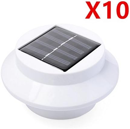 Fiiliip 10 Pack LED Solar powered Energy Saving Outdoor All-Weather Light