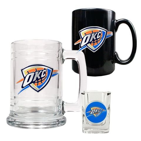 Oklahoma City Thunder Mugs & Shot Glass Gift Set
