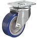 E.R. Wagner Americaster Plate Caster, Swivel, Dust Cover, Polyurethane on Polyolefin Wheel