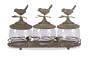 Set of 4 Avalon Bird and Twig Lidded Canisters with Tray