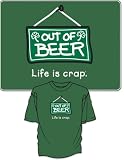 Pet Supplies : Life is Crap Humorous Irish Beer T-Shirt ... Medium