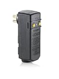 Leviton 16693 15-Amp, 120-Volt, Grounded, Compact Automatic Reset Right Angle GFCI, RoHS Compliant, Black