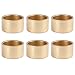 DII Basic Napkin Ring Collection Decorative, Gold, One Size, 6 Count