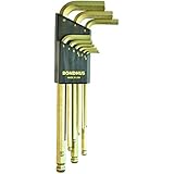 Bondhus 38099 GoldGuard Ballpoint L-Wrench Set - 9 Pc. Metric