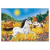 Melissa and Doug Horses in the Meadow Cardboard Jigsaw Puzzle (100 pc) by 