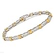 Bracelet With 2.00ctw Genuine Diamonds Crafted in Two tone Gold. Total item weight 11.1g Length 7.25in