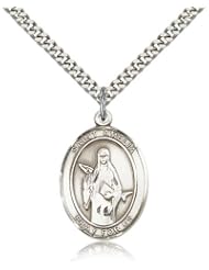 Sterling Silver St. Amelia Pendant - 24" Chain