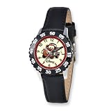 Disney Cars Tow Mater Black Leather Band Time Teacher Watch
