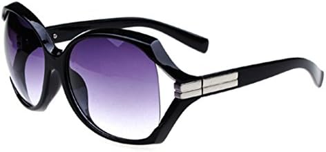 Vintage Retro Women Big Frame Anti-UV400 Outdoor Casual Sunglasses (Black)