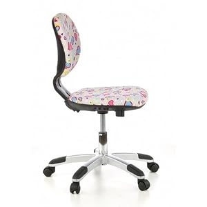 Kids - swivel chair / office chair BILLY KID Flowers & Hearts