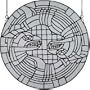 Meyda Tiffany 22924 Round Rattlesnakes Window