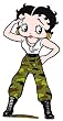 Betty Boop (Army Fatigues) Life-Size Standup Poster