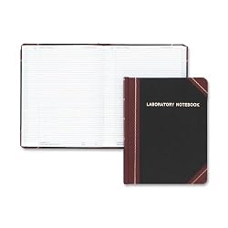 Boorum & Pease Special Laboratory Notebook, Record, 300 Page, Black/Red (L21-300-R)