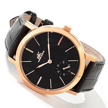 Adee Kaye #AK7236-MRG Men's Antigo Colection Manual Winding Mechanical Leather Strap Watch
