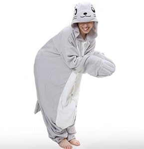 Sea Lion Seal Kigurumi - Japanese Sazac Cosplay Costume Pajamas (One Size)