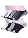 ADFOLF Men's 10 Pack Low Cut Colorful Athletic Running No Show Cotton Socks