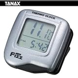 TANAX タナックス MOTOFIZZ モトフィズ 温度＆時刻を同時表示 サーモクロック シルバー MF-4632