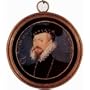 Nicholas Hilliard (Portrait of Robert Dudley, Earl of Leicester, Tondo) Art Poster Print - 11x17