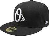 MLB Baltimore Orioles Black with White 59FIFTY Fitted Cap (7 1/2)