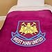 West Ham United Fc Fleece Blanket, Claret/blue, 130 X 180 Cm_s-1