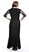 Dilanni Women's Plus Size V Neck 2/3 Sleeves Evening Party Long Lace Dresses