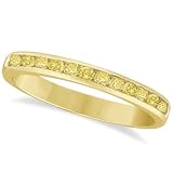 Channel-Set Yellow Canary Diamond Ring Band 14k Yellow Gold (0.33ct)