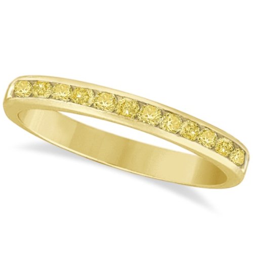 Channel-Set Yellow Canary Diamond Ring Band 14k Yellow Gold (0.33ct)