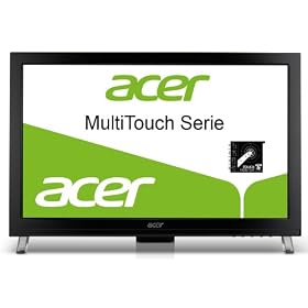 Acer T231H 23 inch Touchscreen TFT Monitor (16:9, 80000:1,  2ms, 300cd/m2, VGA + DVI (w/HDCP) + HDMI, Speakers, Black)