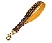 Dean & Tyler Short Handle Leather Dog Leash - 1 Ft Long By 3/4 Width - With Leather Padding - Solid Brass Snap Hook - Brown - Absolute Control - Made in Europe!!!