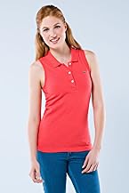 Sleeveless Stretch Pique Polo