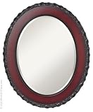 Art Select Imperial Rosewood Beveled Oval Wall Mirror
