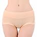 HOEREV Womens Comfort Middle Waist Bamboo Fiber Brief Panty,Black, US Size Large/ Tag Size XXL ,Pack of 3