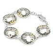 Grey With Multi-Color Flower Designo Bracelet