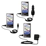 Deluxe Kit for the Samsung SGH-i900 includes a USB cable with Car and Wall Charger - Gomadic Brand w/ TipExchange Technology