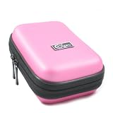 Ex-Pro® Pink Hard Clam Shock proof water resistant Digital Camera Case Bag CR9056F for Panasonic Lumix DMC-FP5, DMC-FP7, DMC-FT2, DMC-FT3, DMC-FX70, DMC-FX75, DMC-FX700, DMC-LZ1, DMC-LX5, DMC-TS3, DMC-TZ5, DMC-TZ6, DMC-TZ7, DMC-TZ8, DMC-TZ10, DMC-TZ18, DMC-TZ20, DMC-TZ65, DMC-ZS3, DMC-ZS8, DMC-ZS10