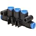 SMC PBT Push-to-Connect Metric Tubing Manifold, Tube OD