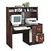 Classic Cherry Computer Desk w/ Hutch & File Cabinet Drawer