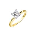 14K Yellow/White Gold 3/4 ct. ''Created Moissanite" Solitaire Ring