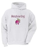 Skateboarding Princess Youth Hooded Sweatshirt (for Kids) in Various Colors