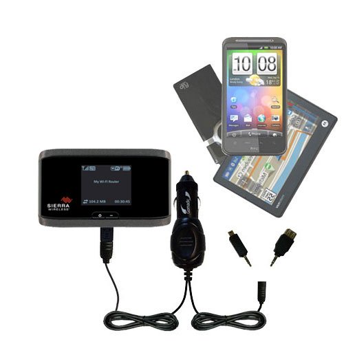 Double Car Charger with tips including a tip for the Sierra Wireless Aircard 753S / 754S - uses Gomadic TipExchange Technology Double Car Charger with tips including a tip for the Sierra Wireless Aircard 753S / 754S - uses Gomadic TipExchange Technology