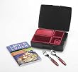 Eco Friendly Laptop Lunch Bento Box-PBA Free-Black and Red