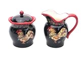 Certified International Provence Rooster Sugar & Creamer Set