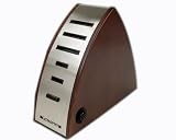 Starfrit Gourmet 80707-001-0000 Lock Block Kitchen Knife Block Dark Wood Finish