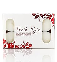 24 Fresh Rose Scented Tealights