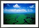 Aerial View of Wetlands, Everglades National Park, USA Lonely Planet Collection Framed Photographic Poster Print by Jim Wark, 36x26
