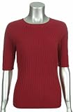 Sutton Studio Cashmere Large Ribbed Crewneck Sweater Misses